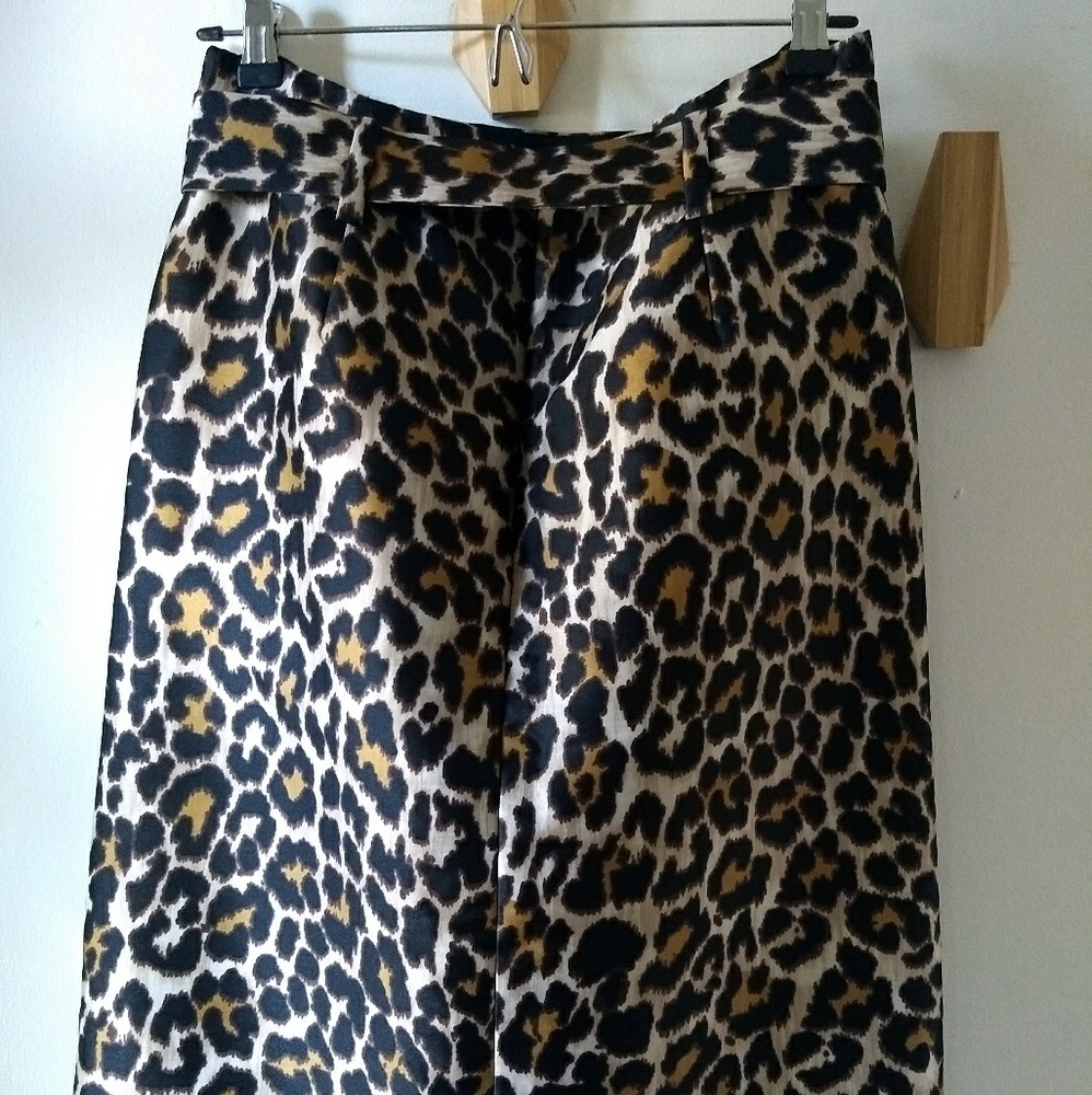 J. Crew A-Line leopard print skirt